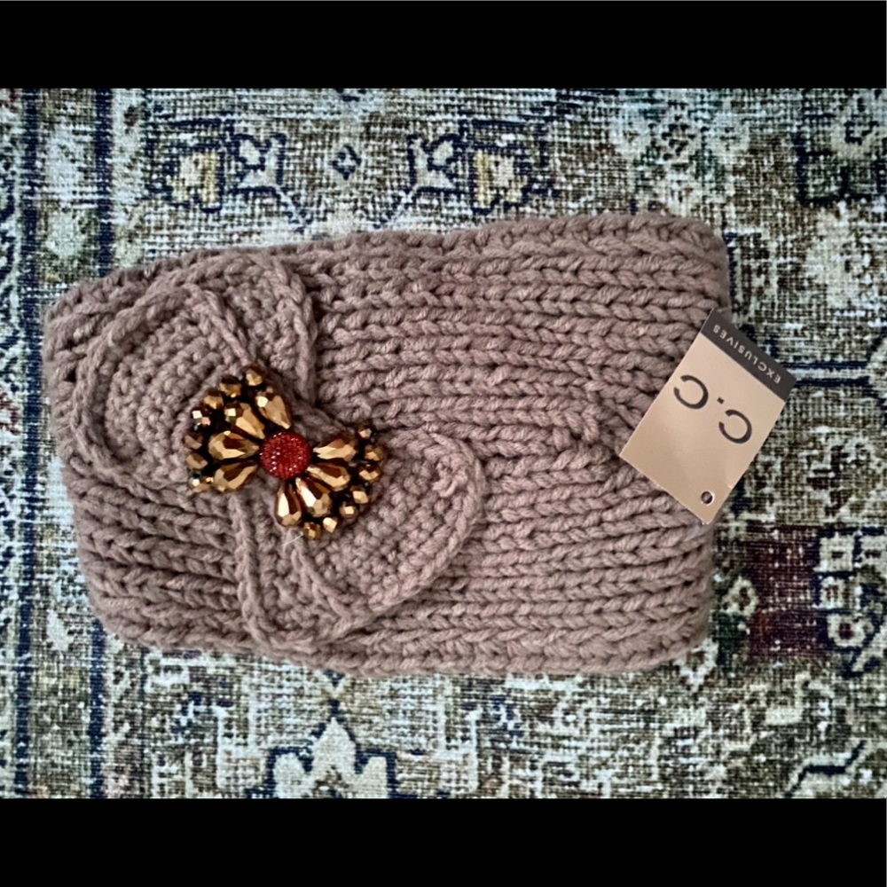 Crochet Brown Winter Head Warmer